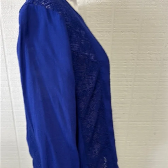 Anthropologie Women's Blue Lace Top - Picture 5 of 6